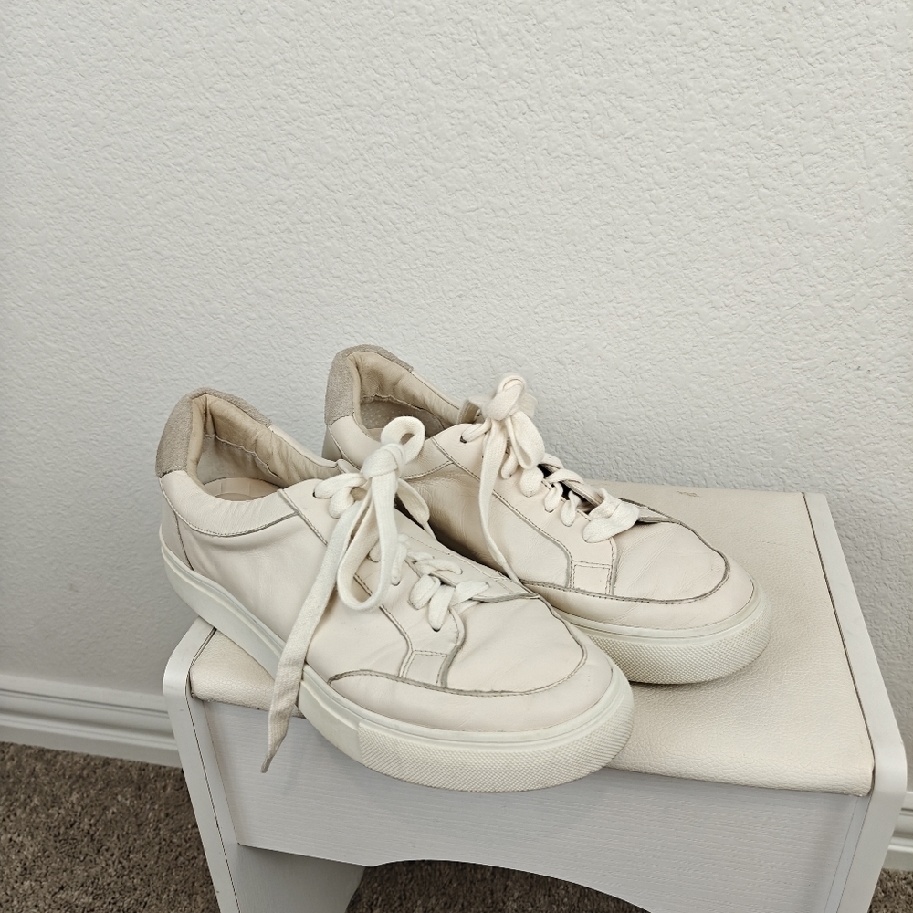 Birdies The Cardinal Classic Seashell Off White Leather Sneakers Size 8